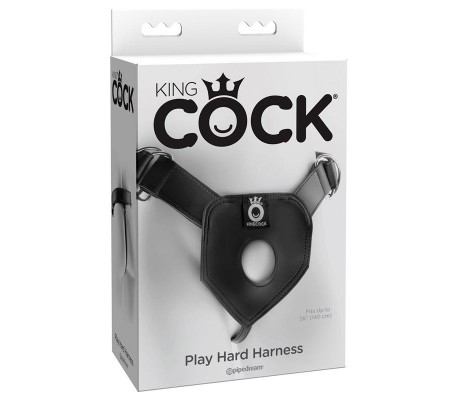 King Cock  Play Hard Arnés Negro