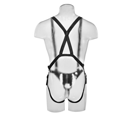 Arnés con Tirantes y Dildo Hueco 10 Bronceado