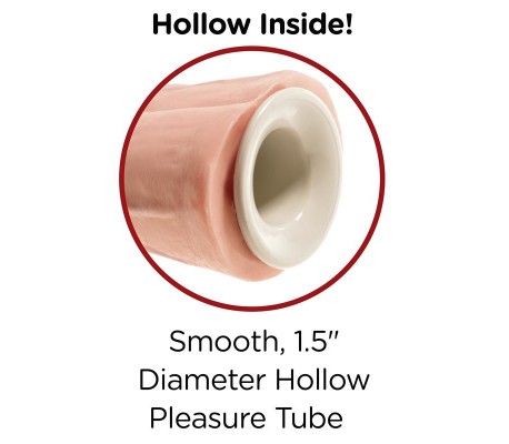 Arnés con Suspensiones y Dildo Doble Color Natural 11