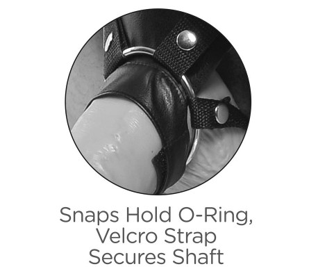 Arnés con Suspensiones y Dildo Doble Color Natural 11