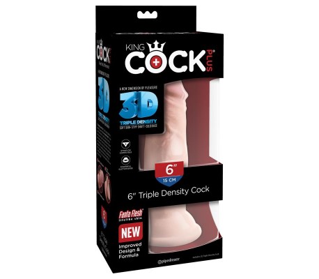 3D Dildo Triple Densidad Plus 6 Natural