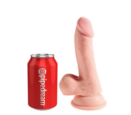 3D Dildo Triple Densidad con Testículos Plus 6.5 Natural