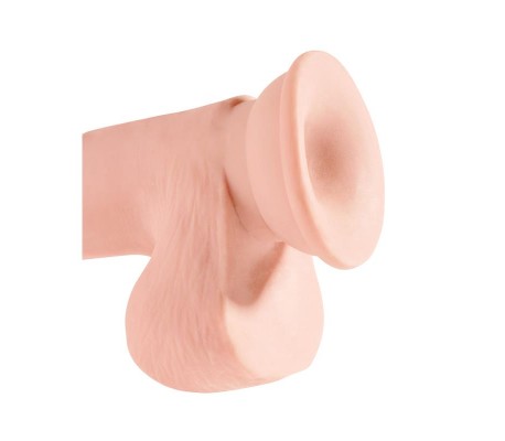 3D Dildo Triple Densidad con Testículos Plus 7.5 Natural