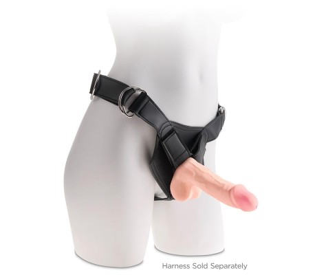 3D Dildo Triple Densidad con Testículos Plus 7.5 Natural