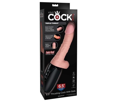 Dildo con Realista con Movimiento y Función de Calor 6.5