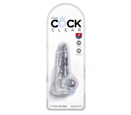 Dildo Realista con Testiculos 4 Transparente
