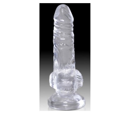 Dildo Realista con Testiculos 4 Transparente