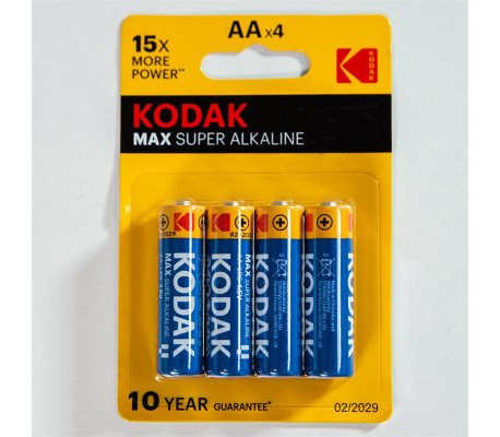 Pila Alkaline Súper Max AA LR6 Blister de 4