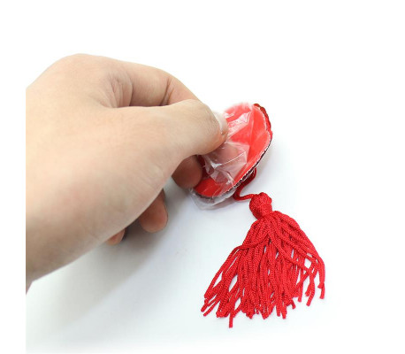 Pezoneras Forma Corazón Autoadhesivas con Lentejuelas Rojo