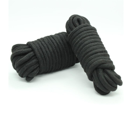 Cuerda Bondage de Algodón 10 Metros Negro
