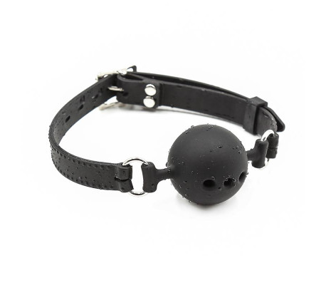 Mordaza de Bola Transpirable Silicona 4 cm Talla S Negro