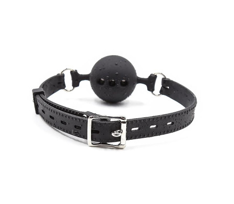Mordaza de Bola Transpirable Silicona 4 cm Talla S Negro