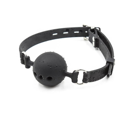 Mordaza de Bola Transpirable Silicona 4 cm Talla S Negro