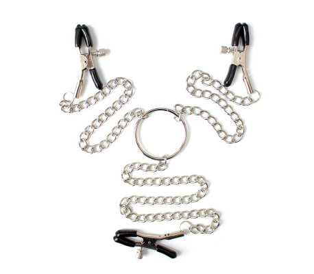 Pinzas para Pezones y Clítoris con Cadena Metal