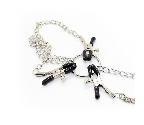Pinzas para Pezones y Clítoris con Cadena Metal