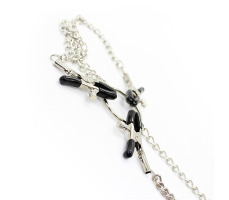 Pinzas para Pezones y Clítoris con Cadena Metal