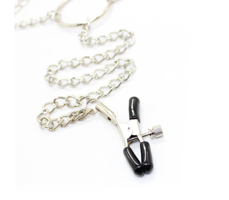 Pinzas para Pezones y Clítoris con Cadena Metal