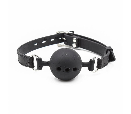 Mordaza de Bola Transpirable de Silicona 4,5 cm Talla M Negro