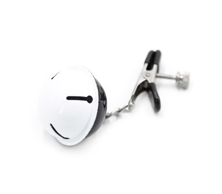 Pinzas para Pezones con Cascabeles Blanco/Negro