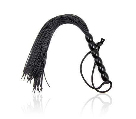 Flogger de Silicona con Mango con 6 Bolas 26 cm Negro