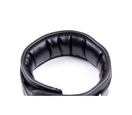 Collar con Correa de Metal e Interior Acolchado Negro