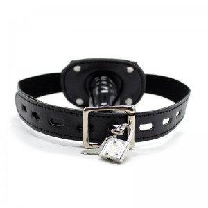 Mordaza con Candado Forma de Pene 5 cm Pequeño Negro