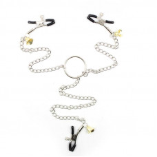 Pinzas para Pezones y Clitoris con Cadena Metal