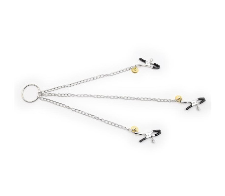 Pinzas para Pezones y Clitoris con Cadena Metal
