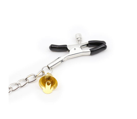 Pinzas para Pezones y Clitoris con Cadena Metal