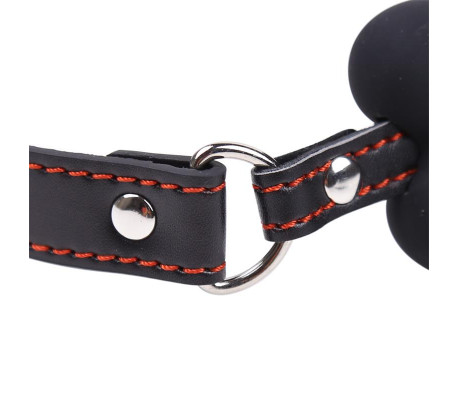 Mordaza Forma de Hueso Silicona 12 cm Negro