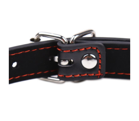 Mordaza Forma de Hueso Silicona 12 cm Negro
