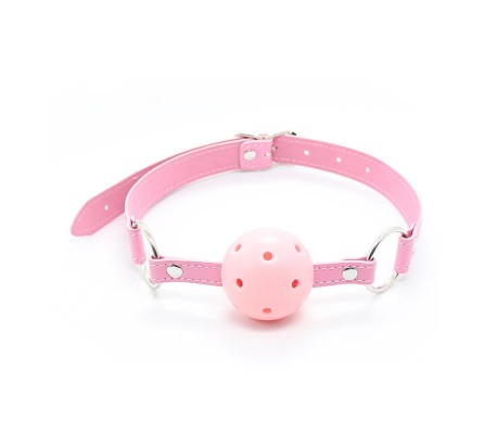 Mordaza Transpirable Ajustable Bola 4,5 cm Rosa