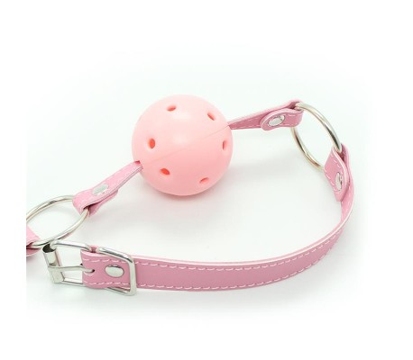 Mordaza Transpirable Ajustable Bola 4,5 cm Rosa