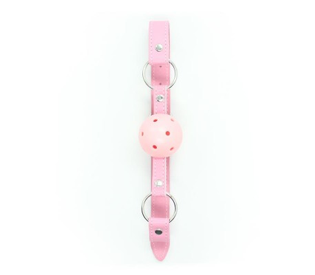 Mordaza Transpirable Ajustable Bola 4,5 cm Rosa