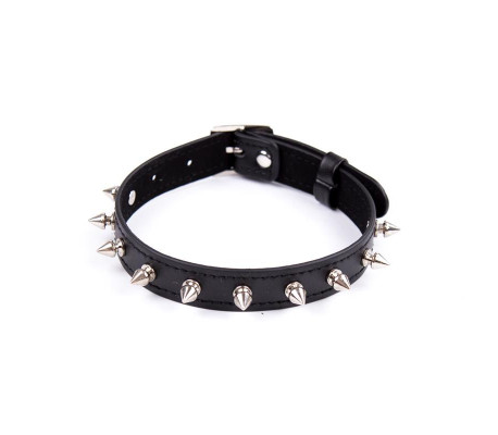 Collar con Pinchos Ajustable 43 cm Negro