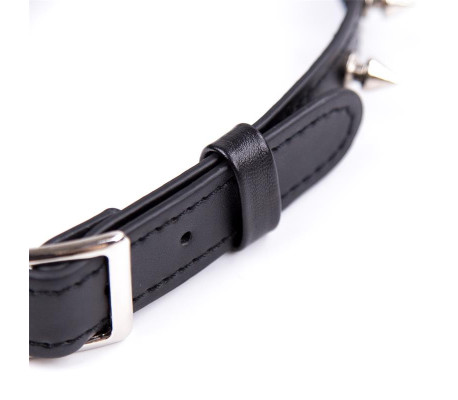 Collar con Pinchos Ajustable 43 cm Negro