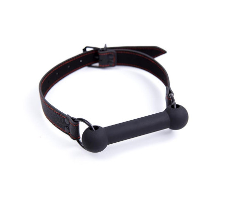 Mordaza de Hueso Ajustable Silicona Negro