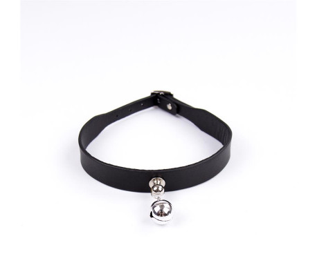 Collar con Cascabel Ajustable 43 cm Negro