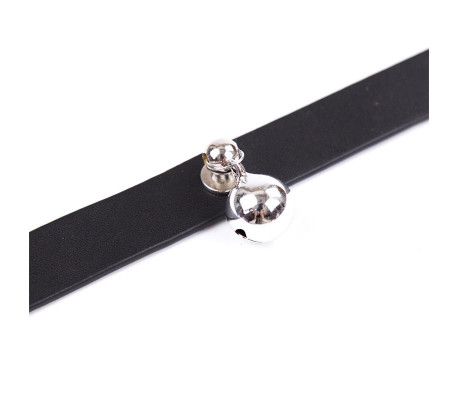Collar con Cascabel Ajustable 43 cm Negro