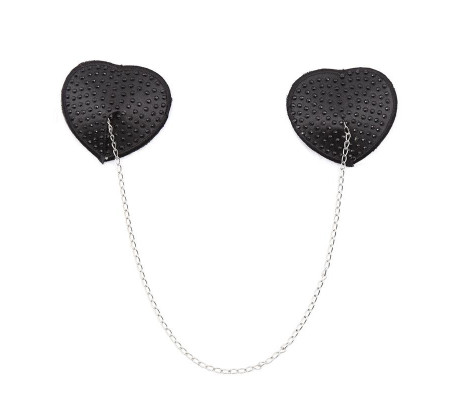 Pezoneras con Cadena de Metal Negro