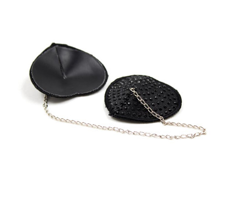Pezoneras con Cadena de Metal Negro