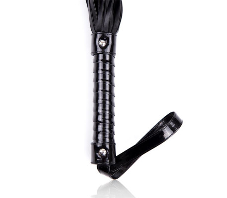 Flogger con Mango Brillante 44 cm Negro
