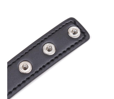 Collar con Aro en Forma de Corazón Ajustable 41,5 cm Negro