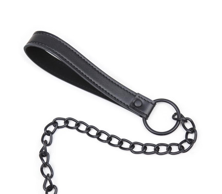 Collar con Correa Negro