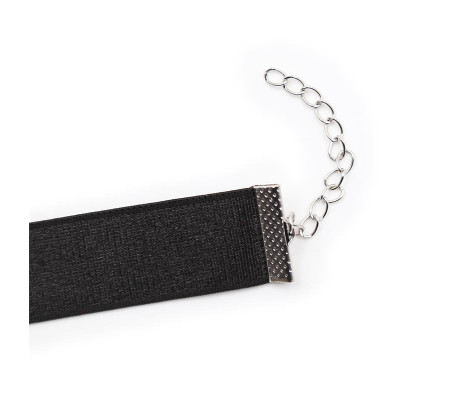 Collar con Lazo y Cascabel 36 cm Negro L