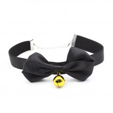 Collar con Lazo y Cascabel 29 cm Negro M