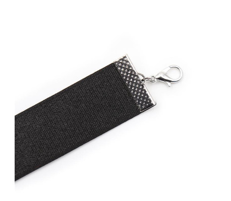 Collar con Lazo y Cascabel 29 cm Negro M