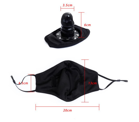 Mascarilla con Accesorio de Dildo Desmontable