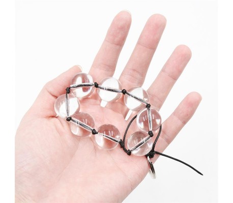 Cadena Anal con Bolas de Cristal 4 Tamaños