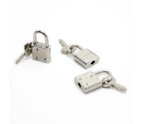 Candado y Llaves Plateado